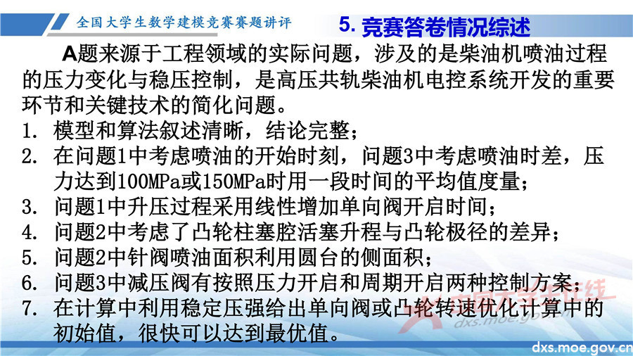 2019全國大學生數學建模競賽講評：高壓油管穩壓控制策略